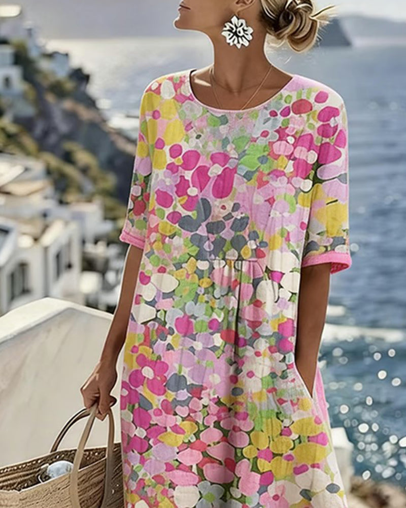 Vestido estampado holgado