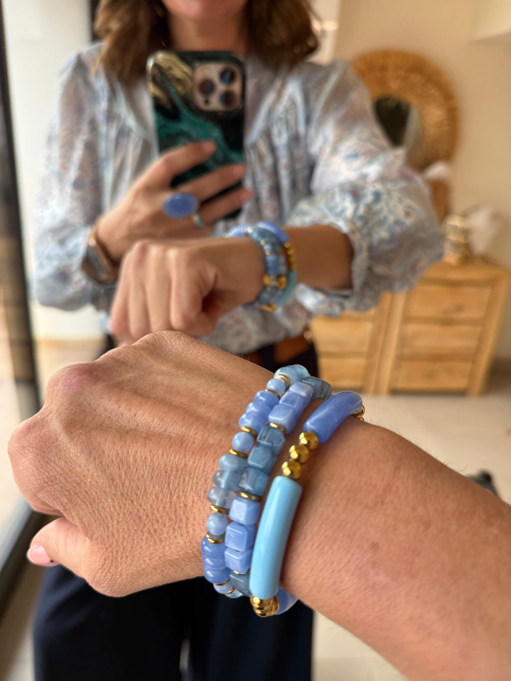 Set Pulseras Azul