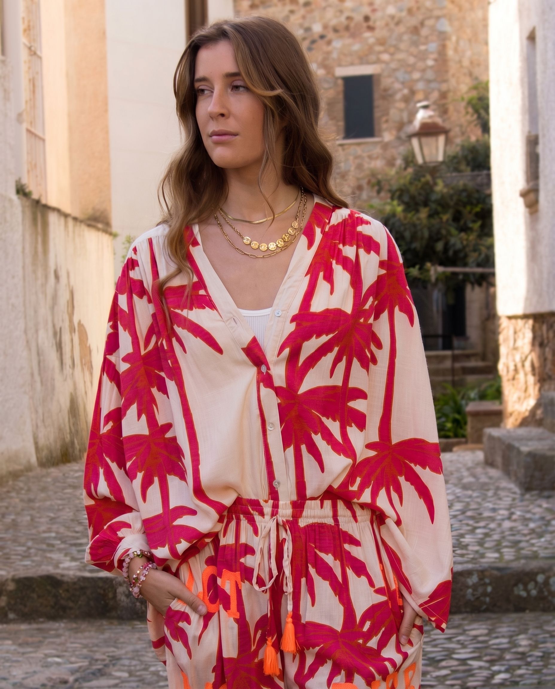 Camisa Boho Palms Love