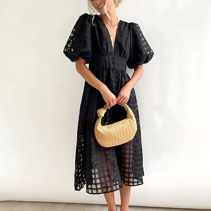 Sophia™ | Vestido midi romántico