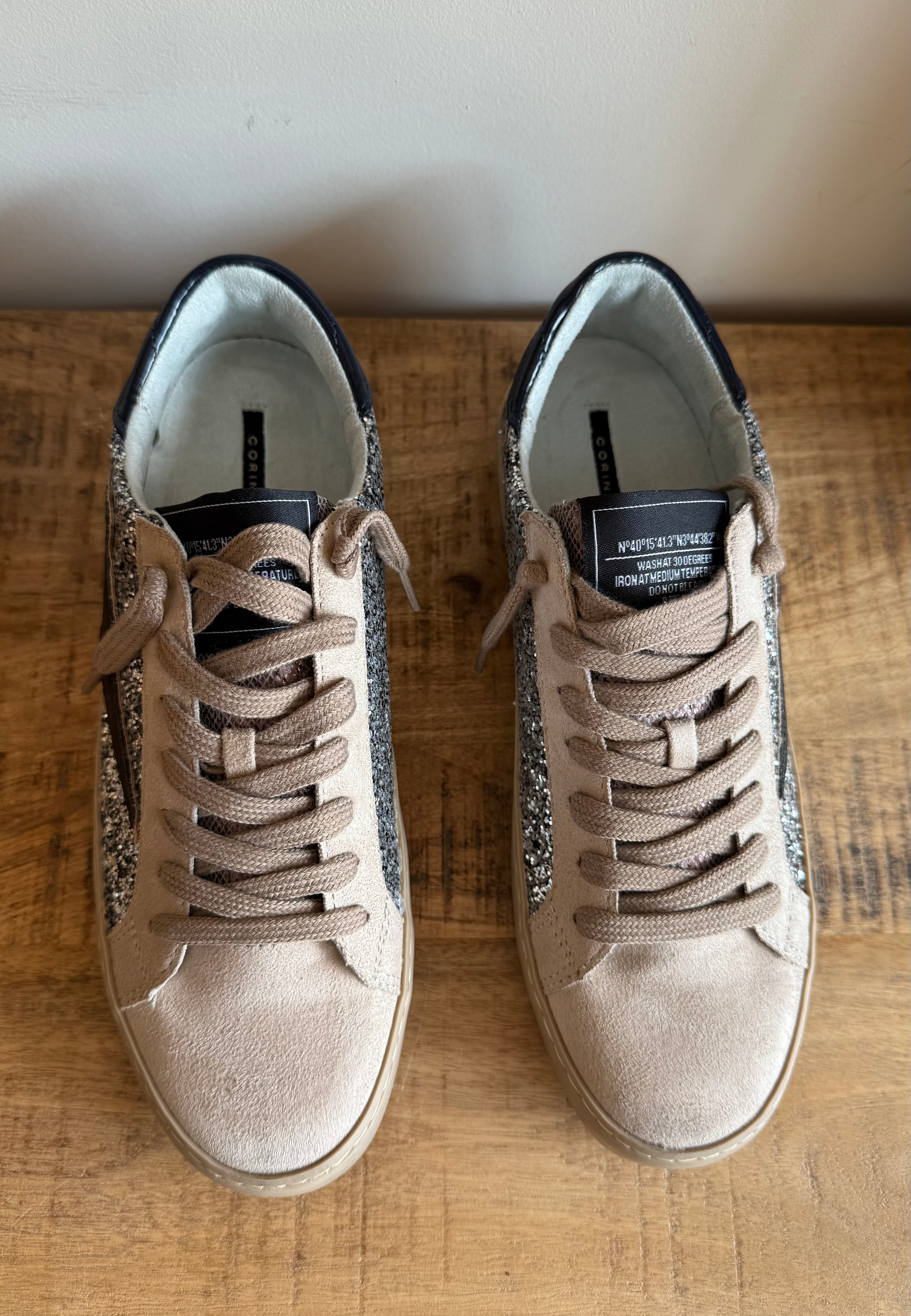 Sneakers Glitter Taupe