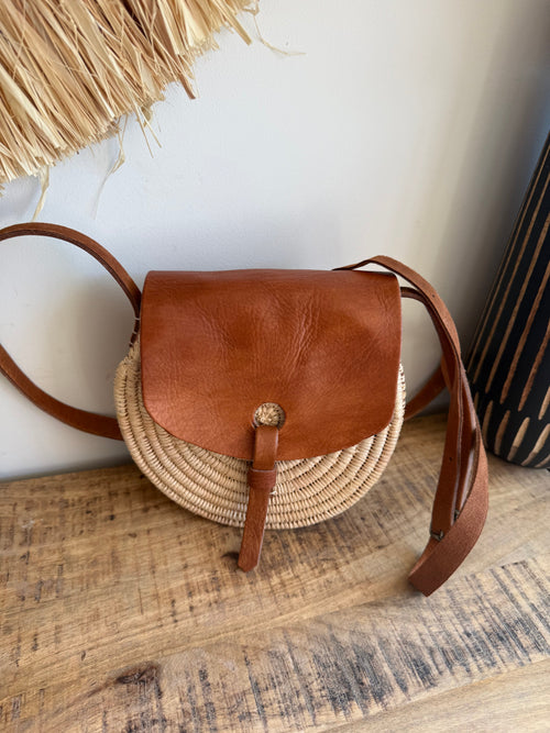 Bolso Boho Piel & Mimbre Martina