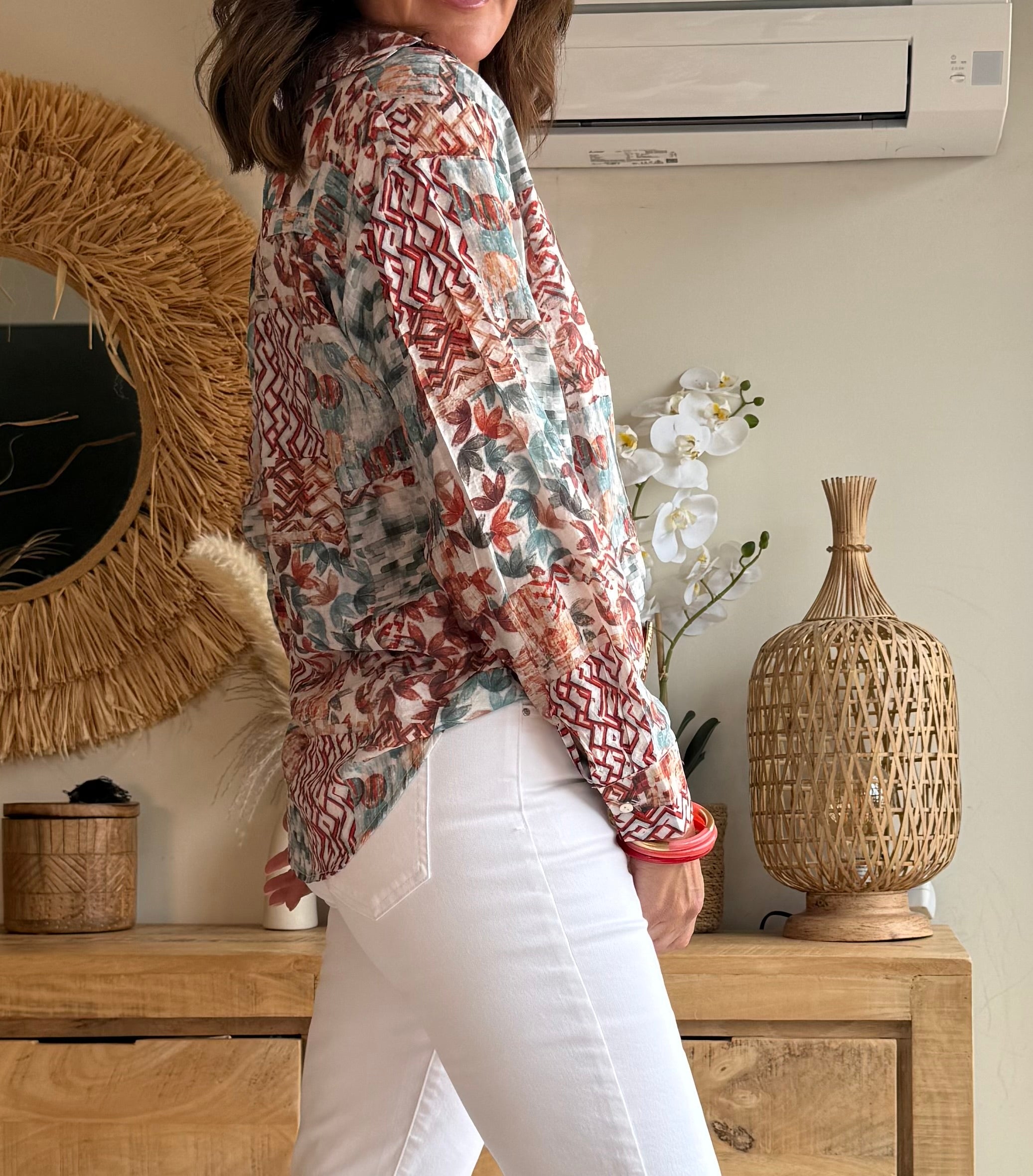Camisa Patchwork Terracota