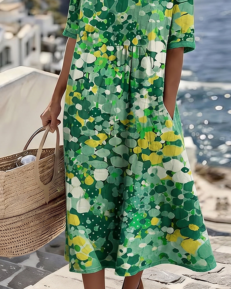 Vestido estampado holgado
