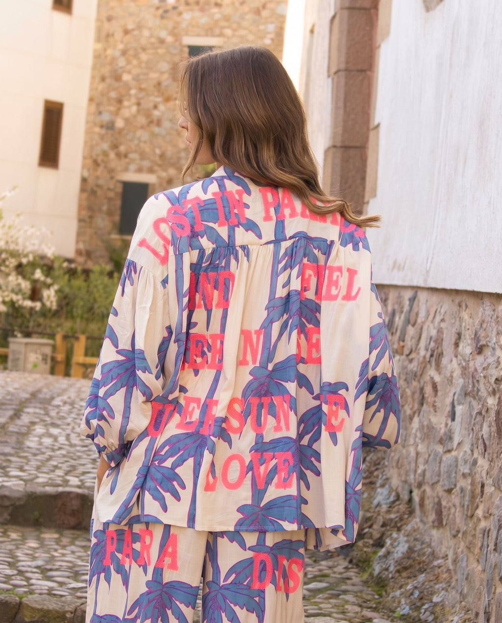 Camisa Boho Palms Love