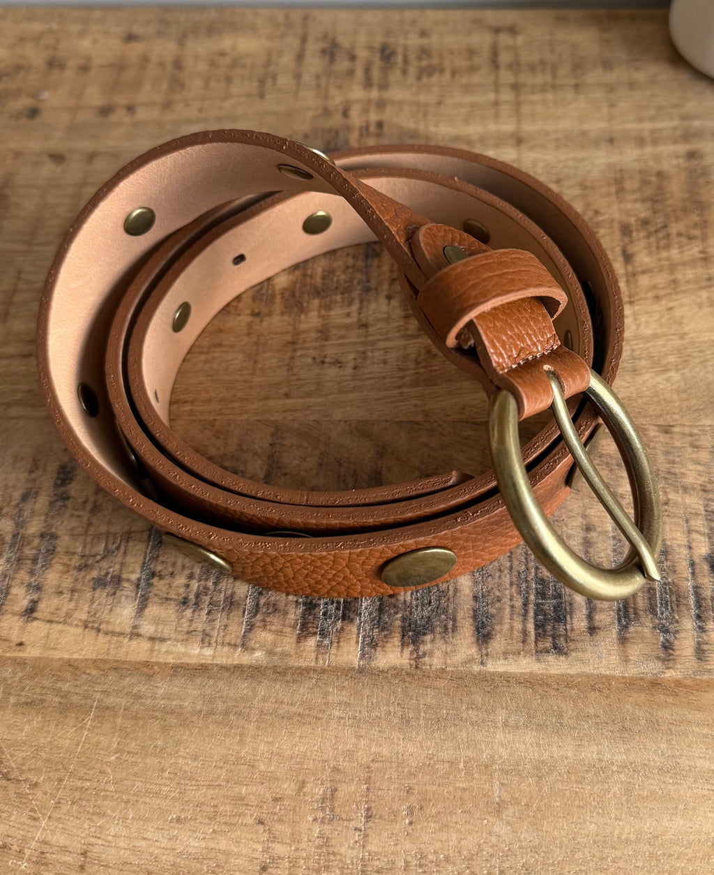 Cinturón Piel Rivet