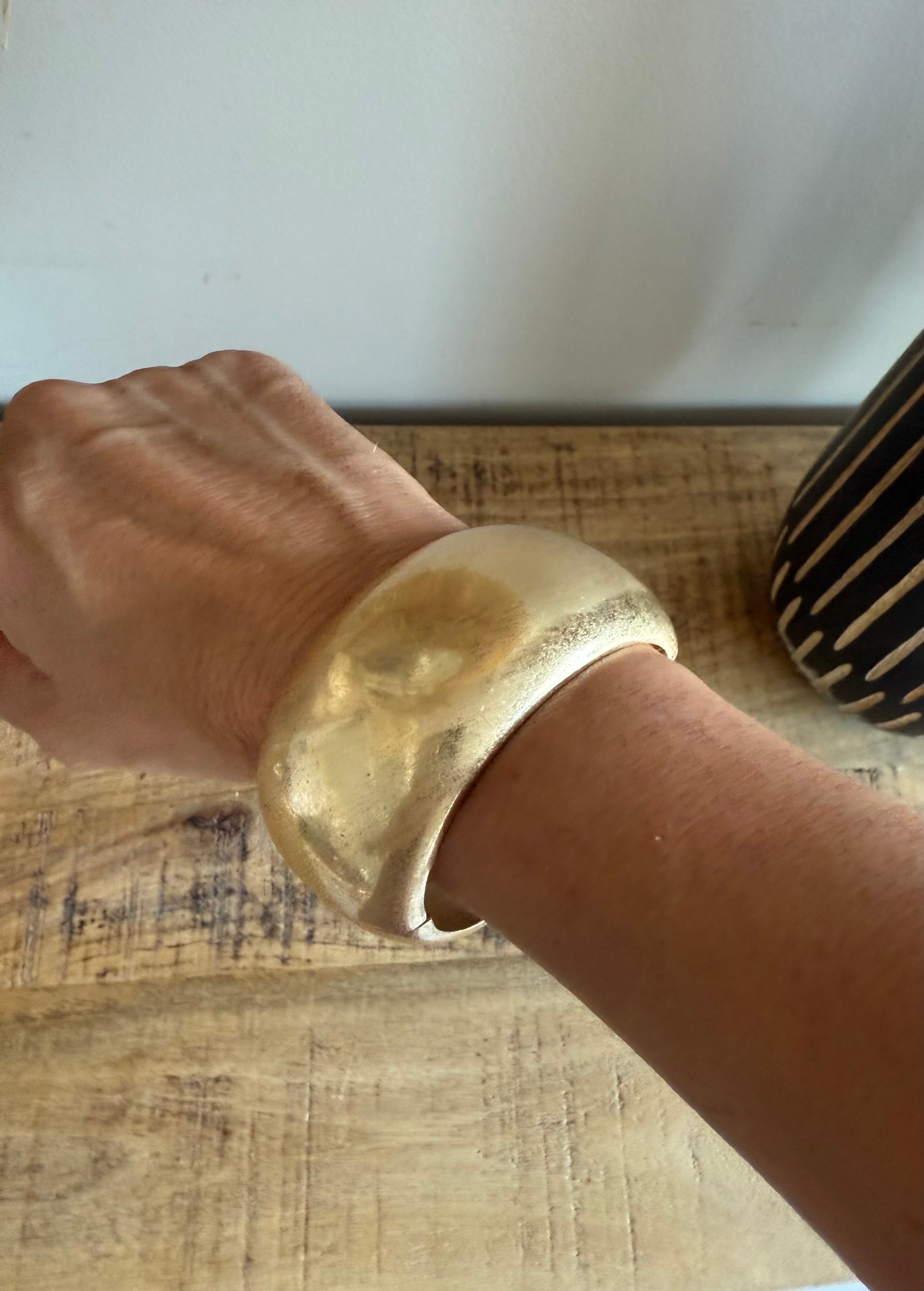 Pulsera Ancha Metal Chic