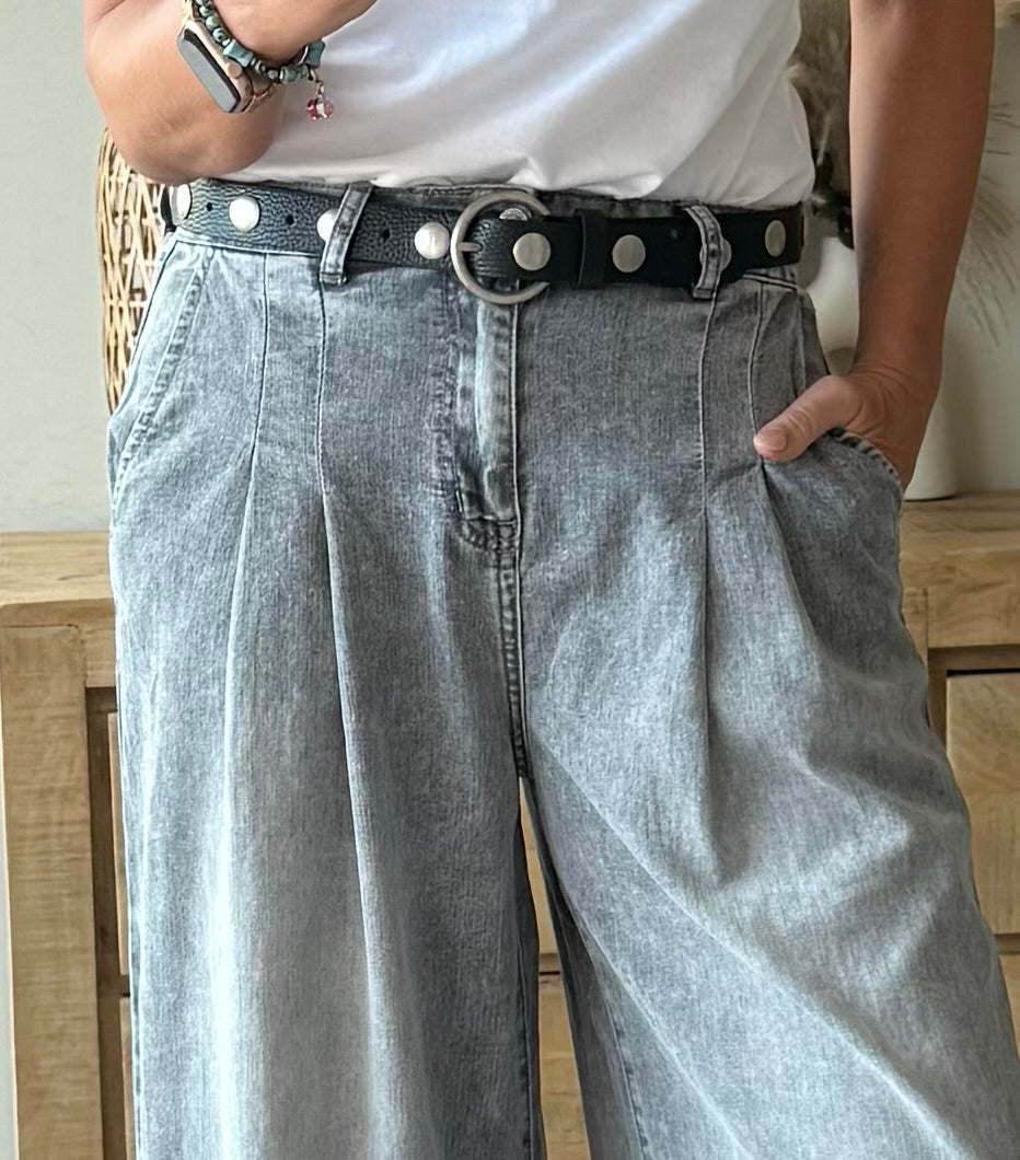 Cinturón Piel Rivet