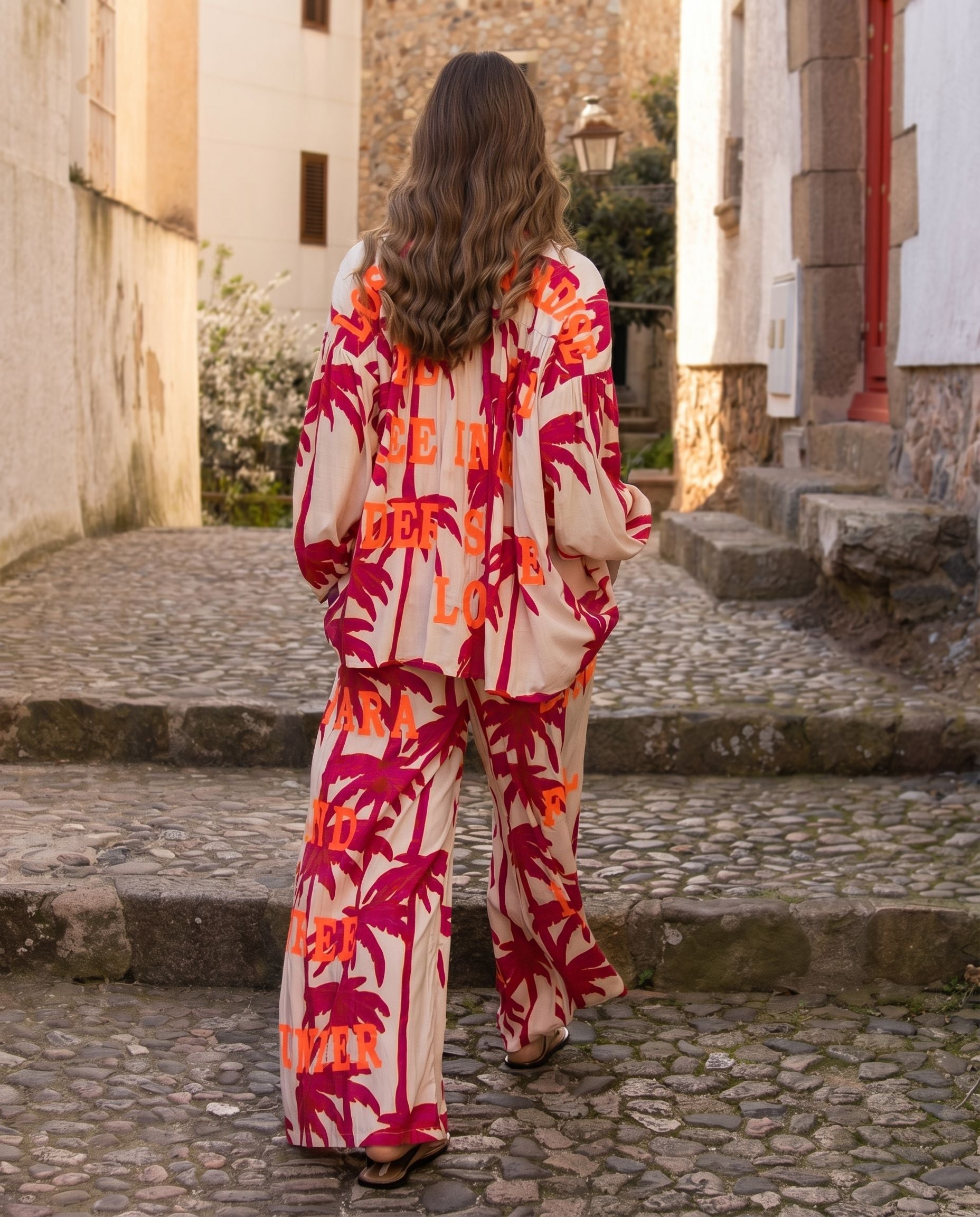 Camisa Boho Palms Love