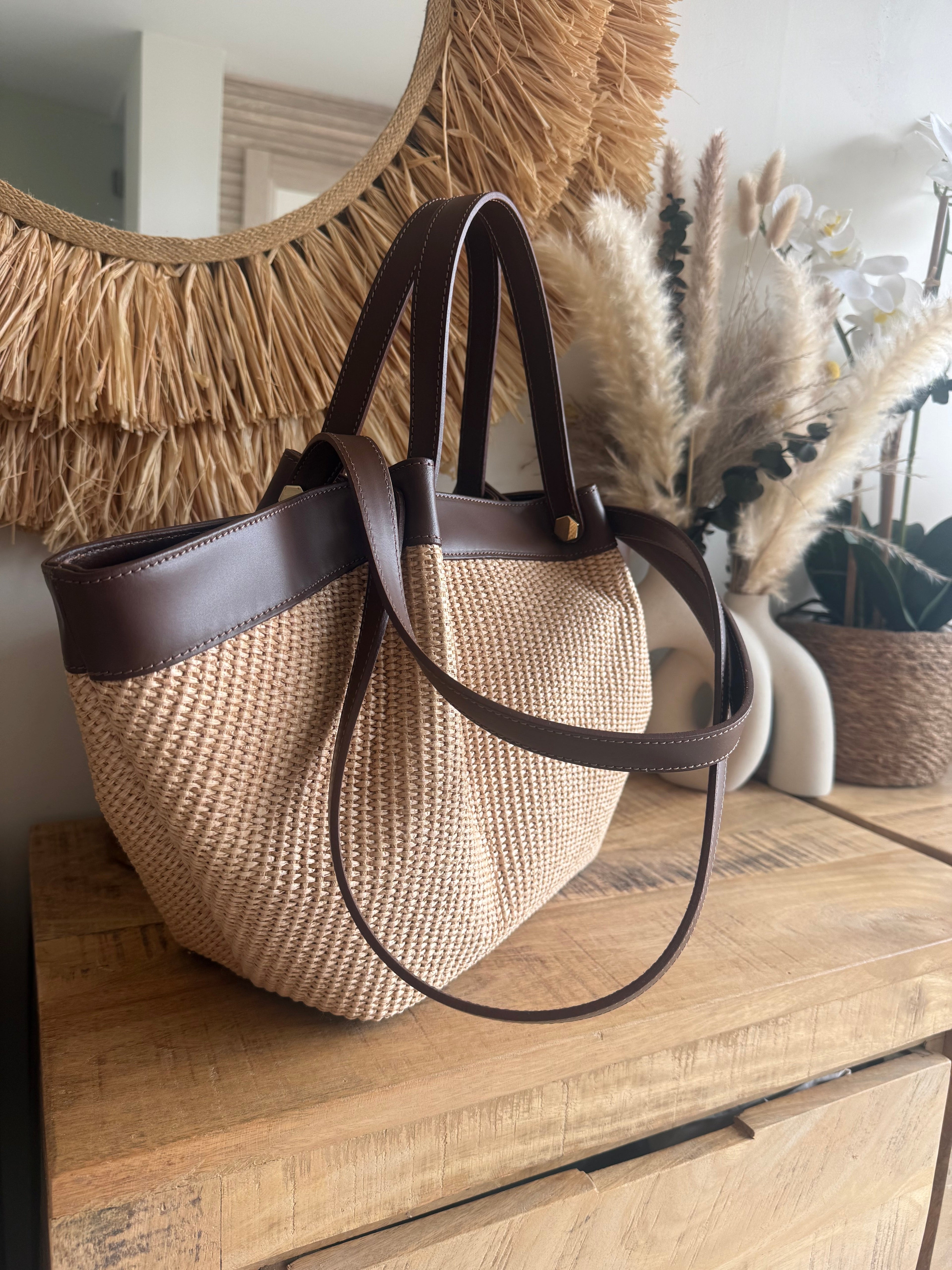 👜 Bolso Heritage Raffia