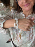 Set de Pulseras Blancas Resina