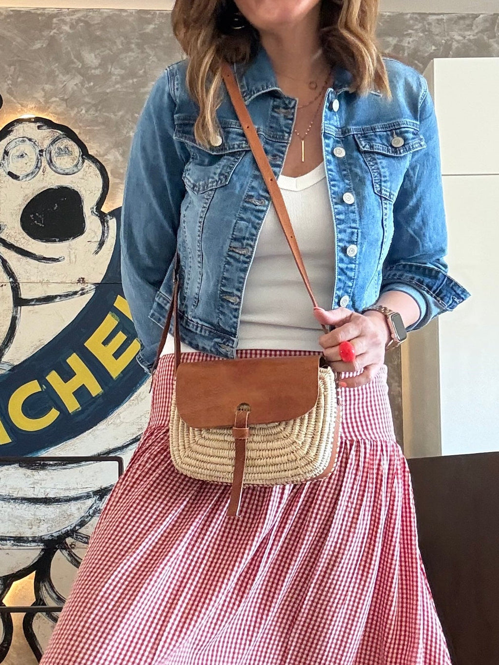 Bolso Boho Raffia Leather