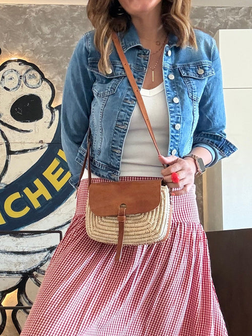 Bolso Boho Raffia Leather
