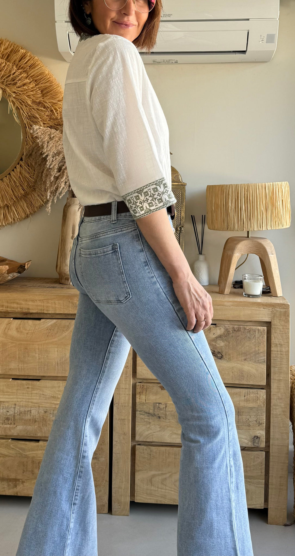 Blusa bordada Jaipur green