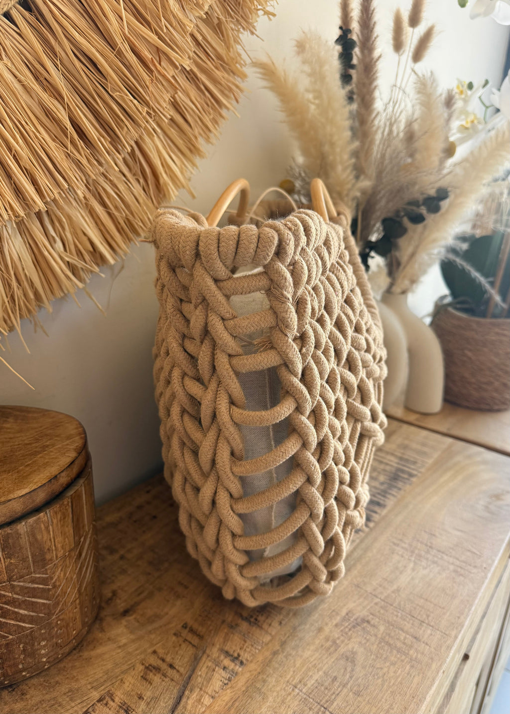 Bolso Crochet Boho Natural