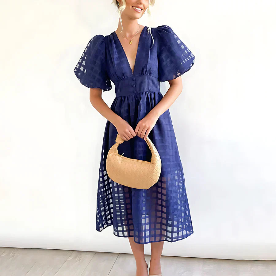 Sophia™ | Vestido midi romántico