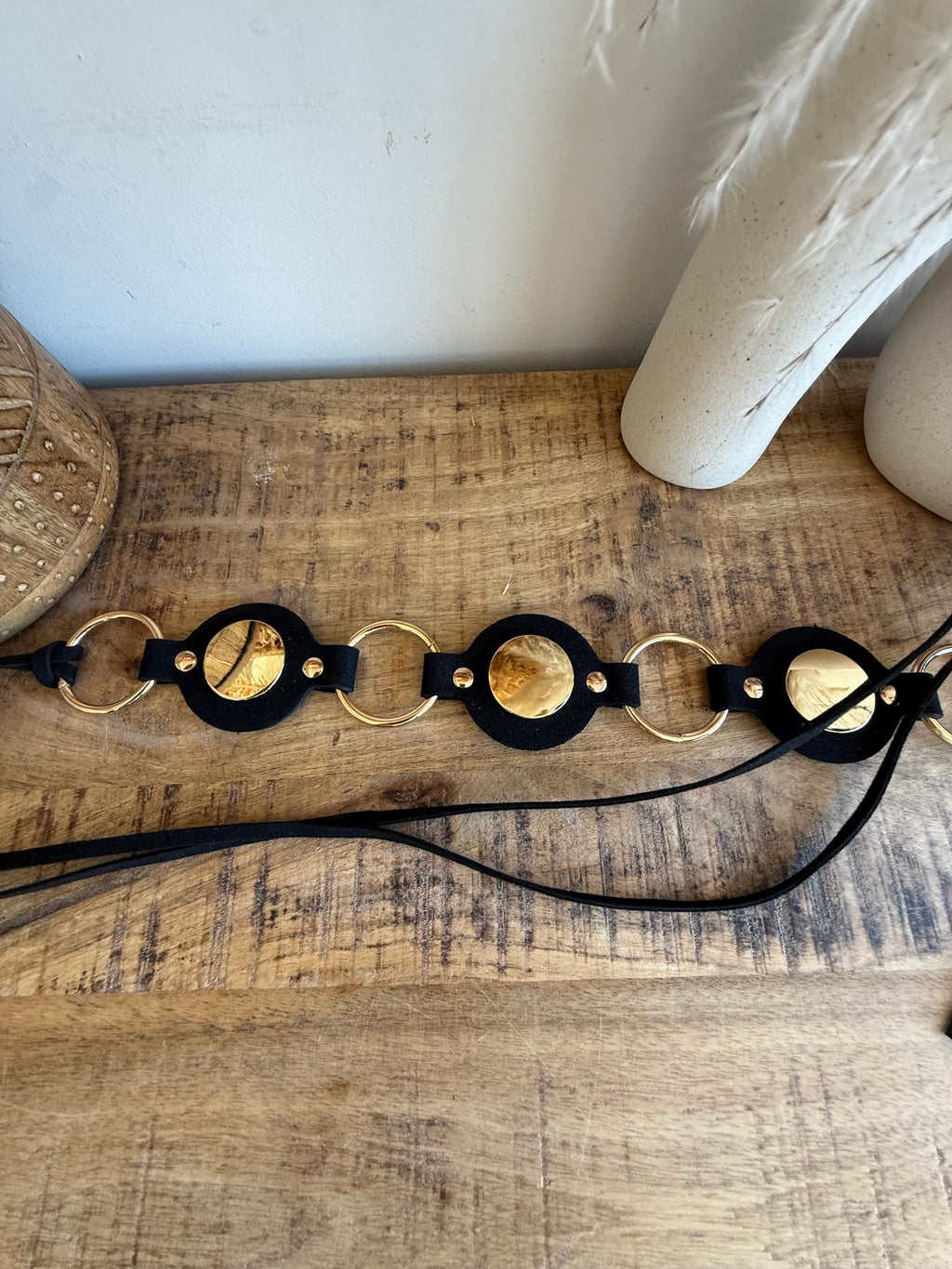 Cinturón Cadena Medallas Doradas con Lazada
