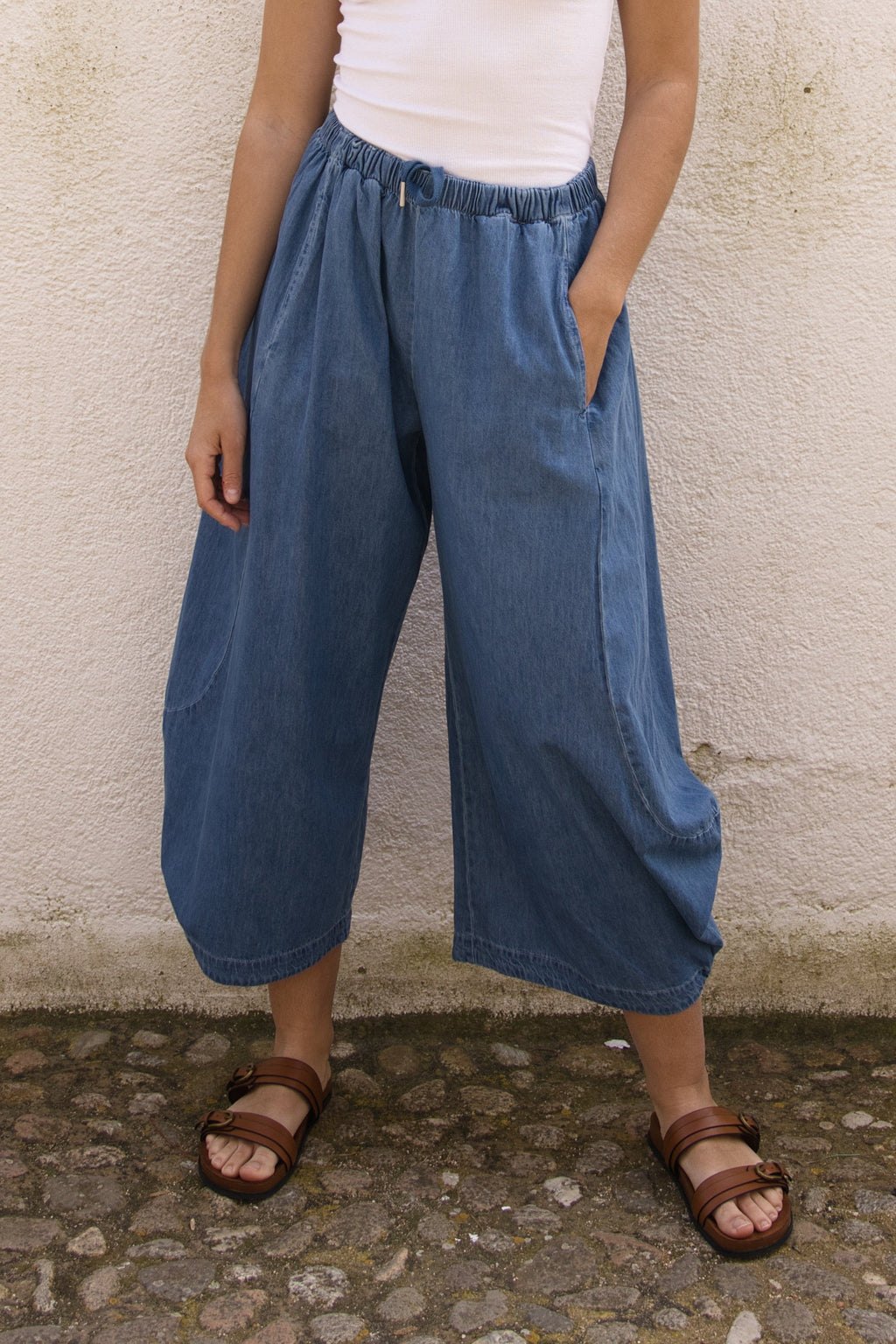 Pantalón Denim Flow