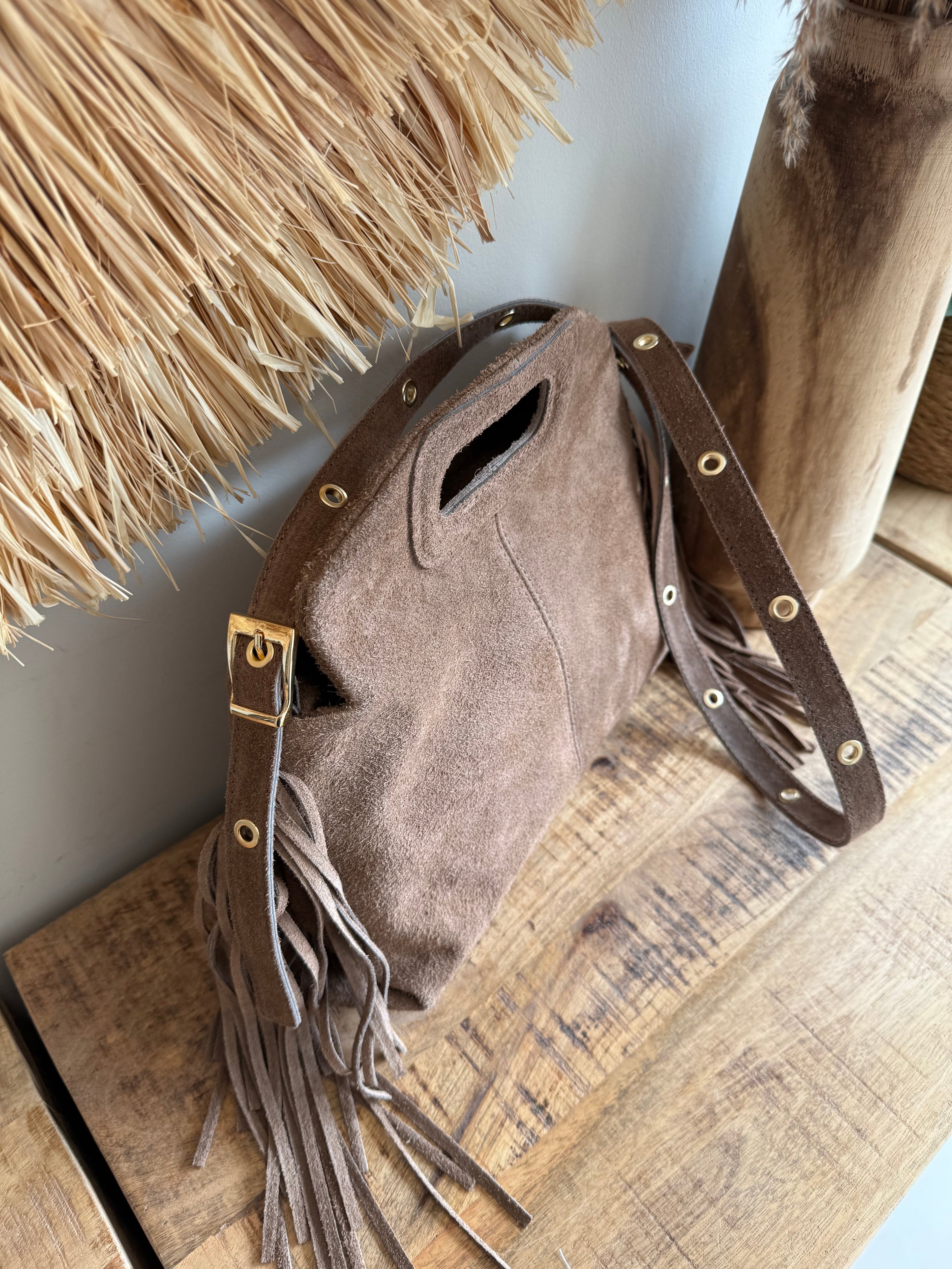 Bolso piel Flecos