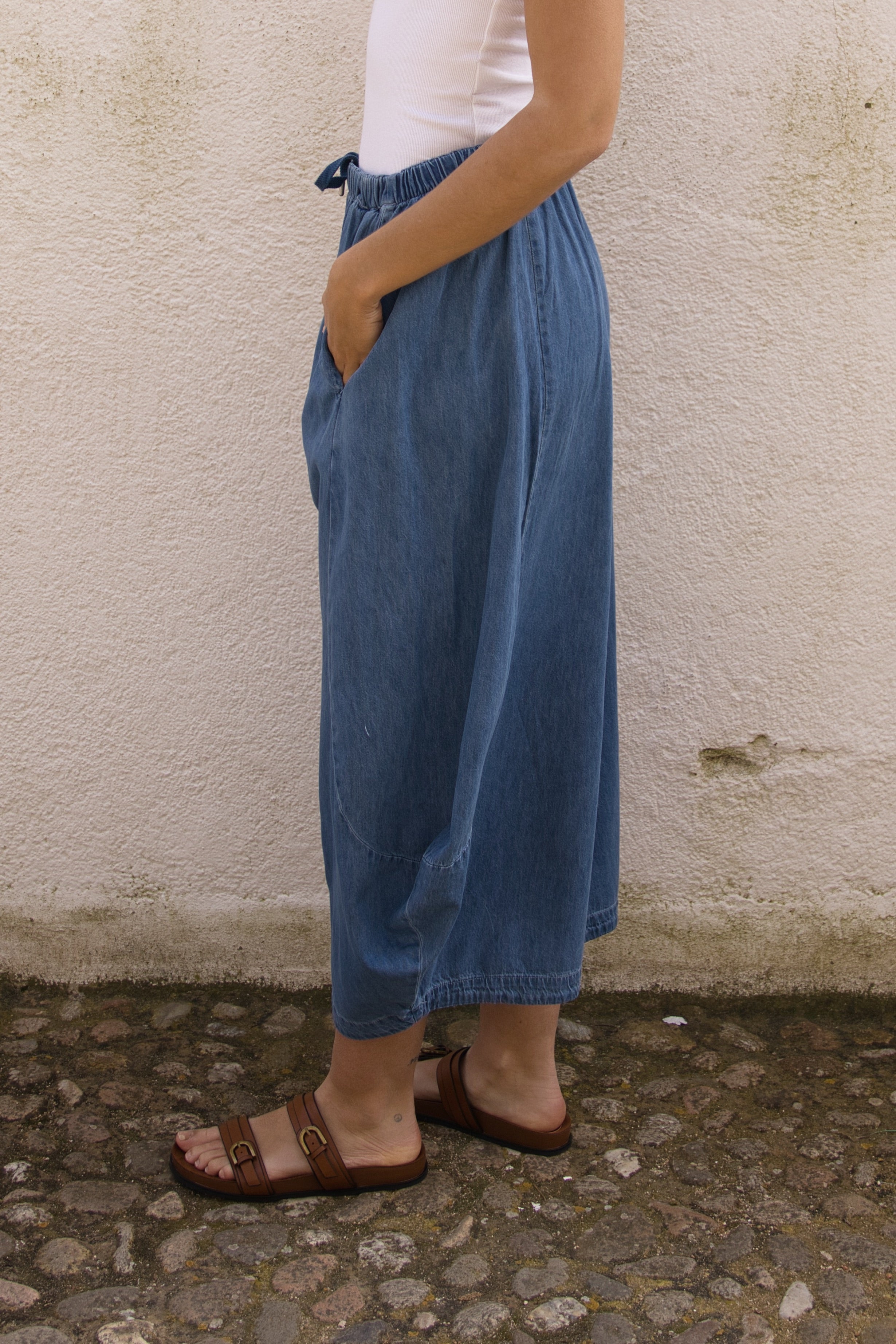 Pantalón Denim Flow