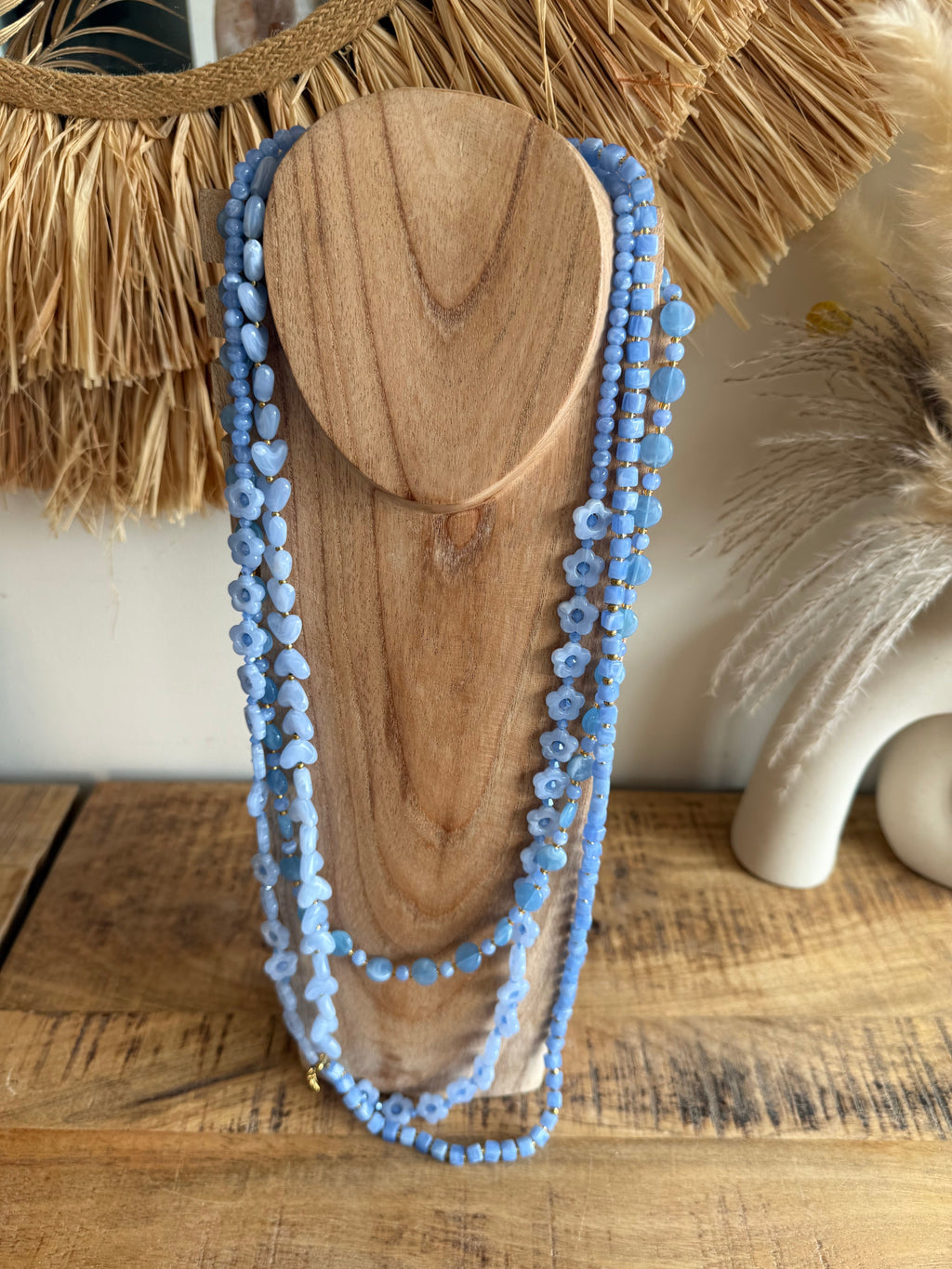 Multicollar Azul Resina Doble