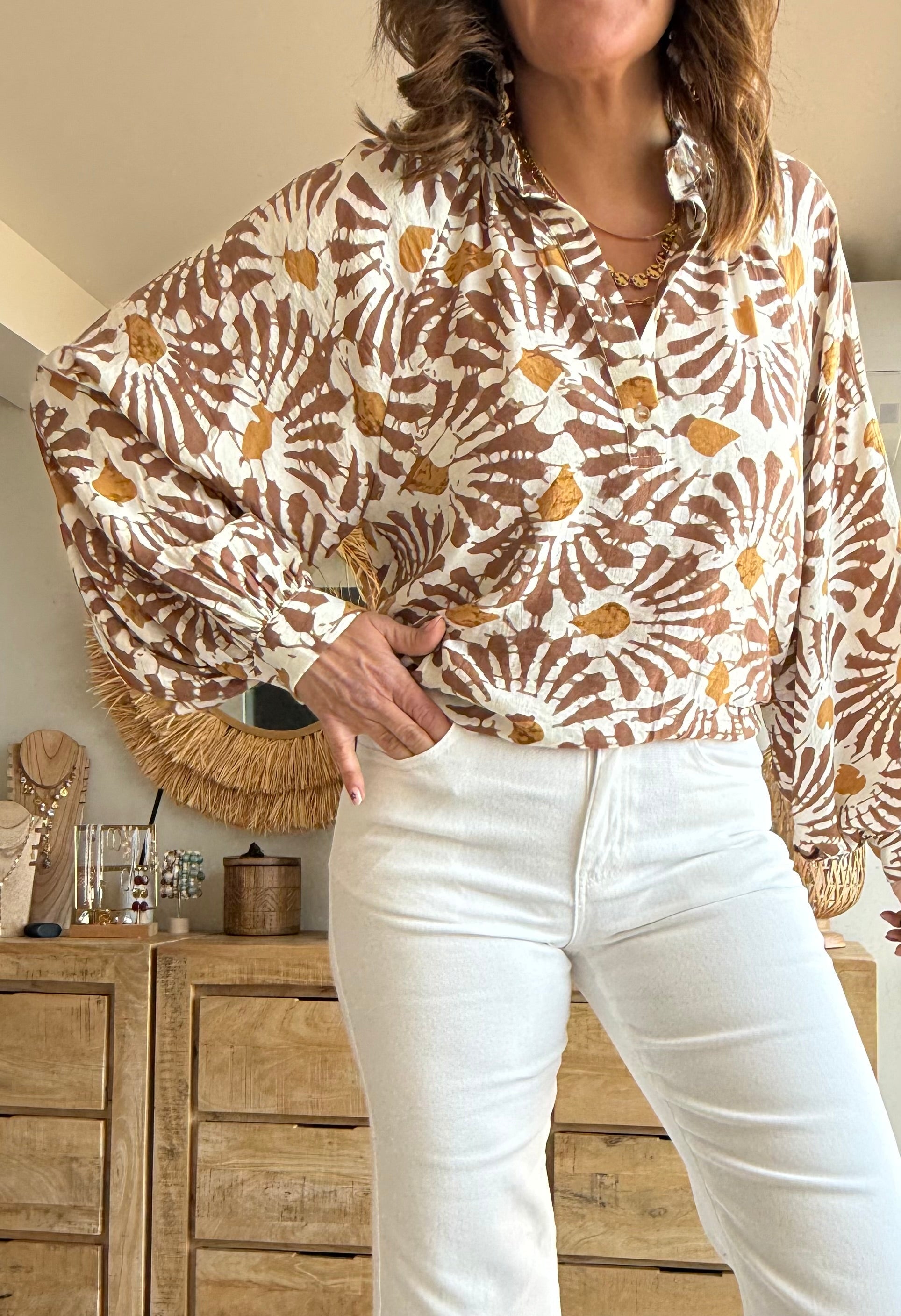 Blusa Estampado Tierra