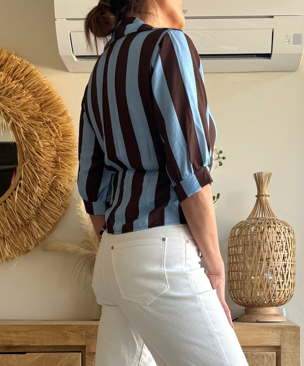 Blusa Cruzada Rayas Soft