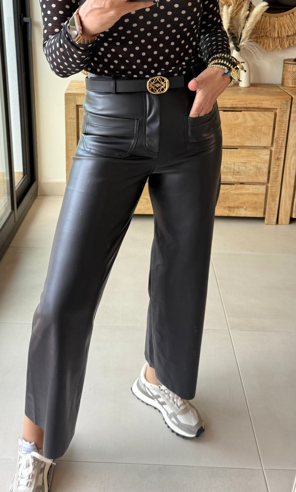 Pantalón Polipiel Premium Cropped