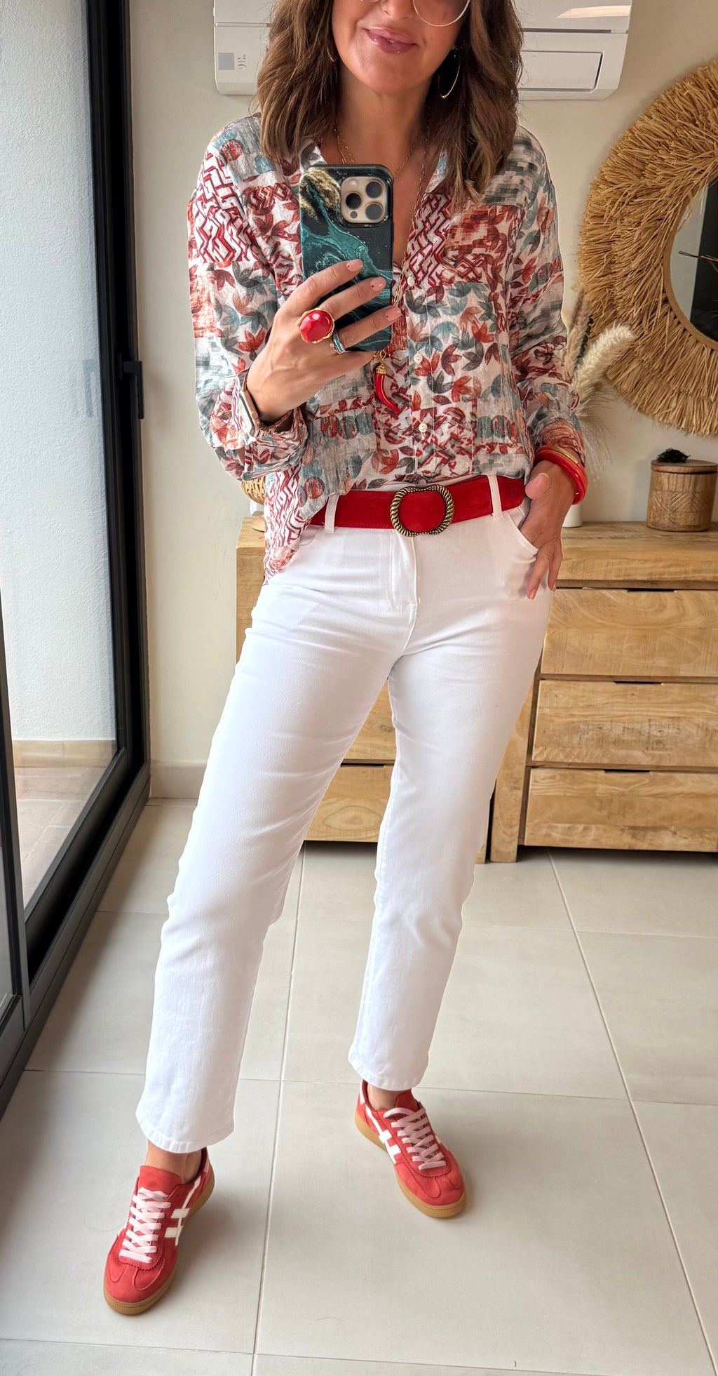 Camisa Patchwork Terracota