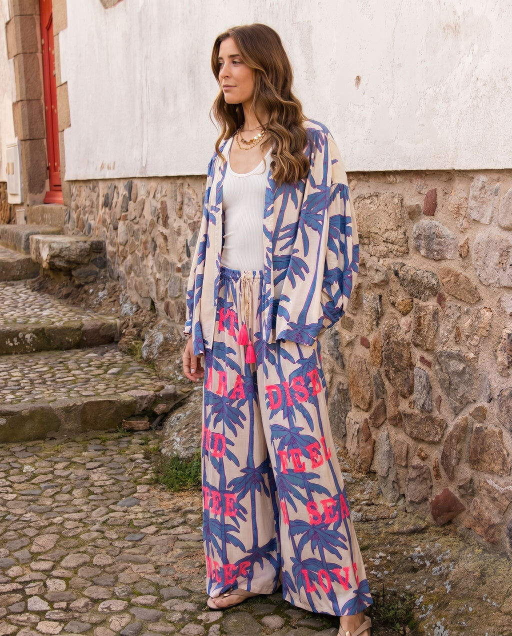 Pantalón Boho Palms Love