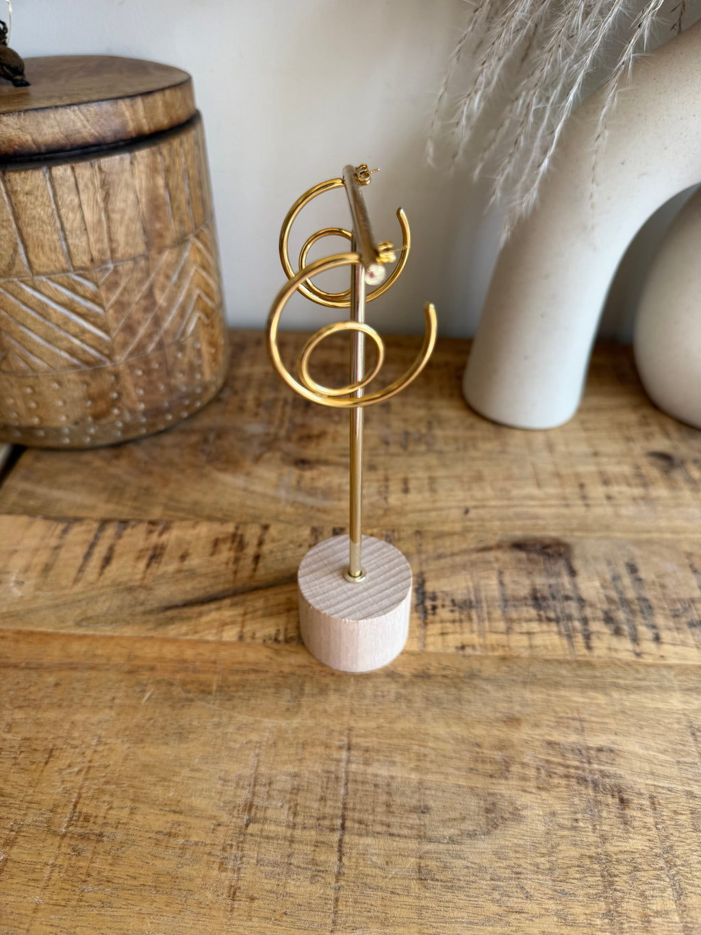 Pendientes Espiral Dorada