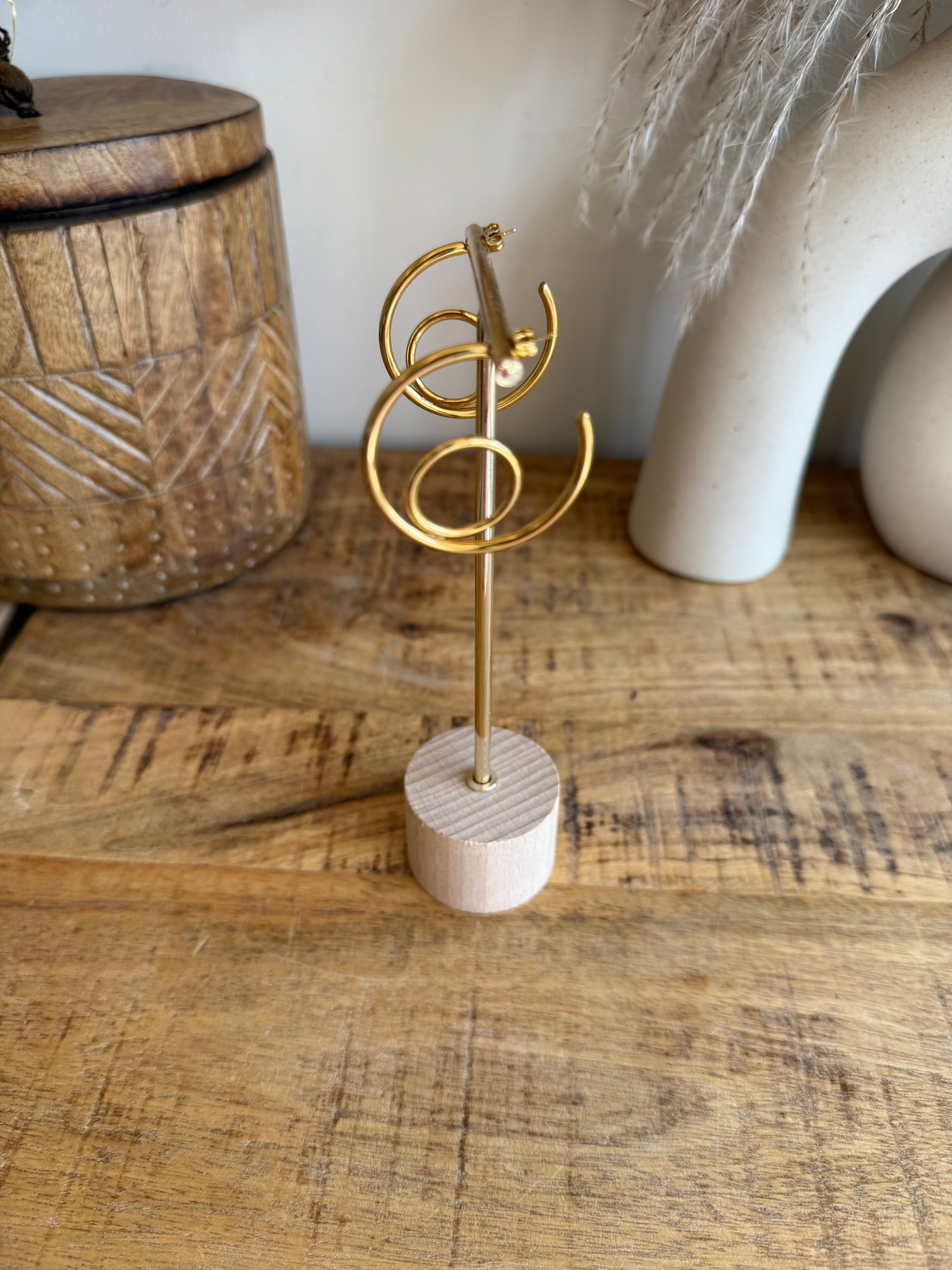 Pendientes Espiral Dorada