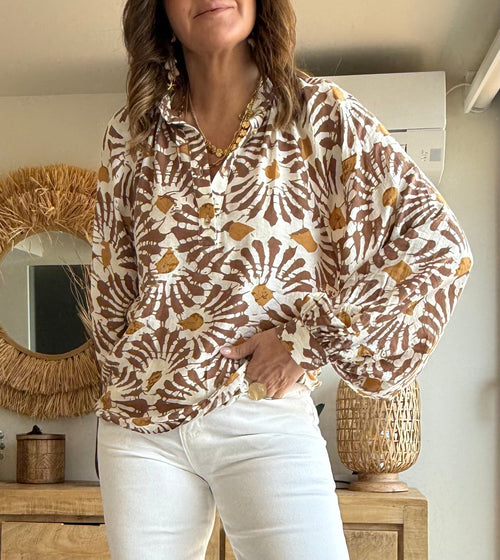 Blusa Estampado Tierra
