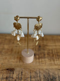 Pendientes Corazón Nácar Boho