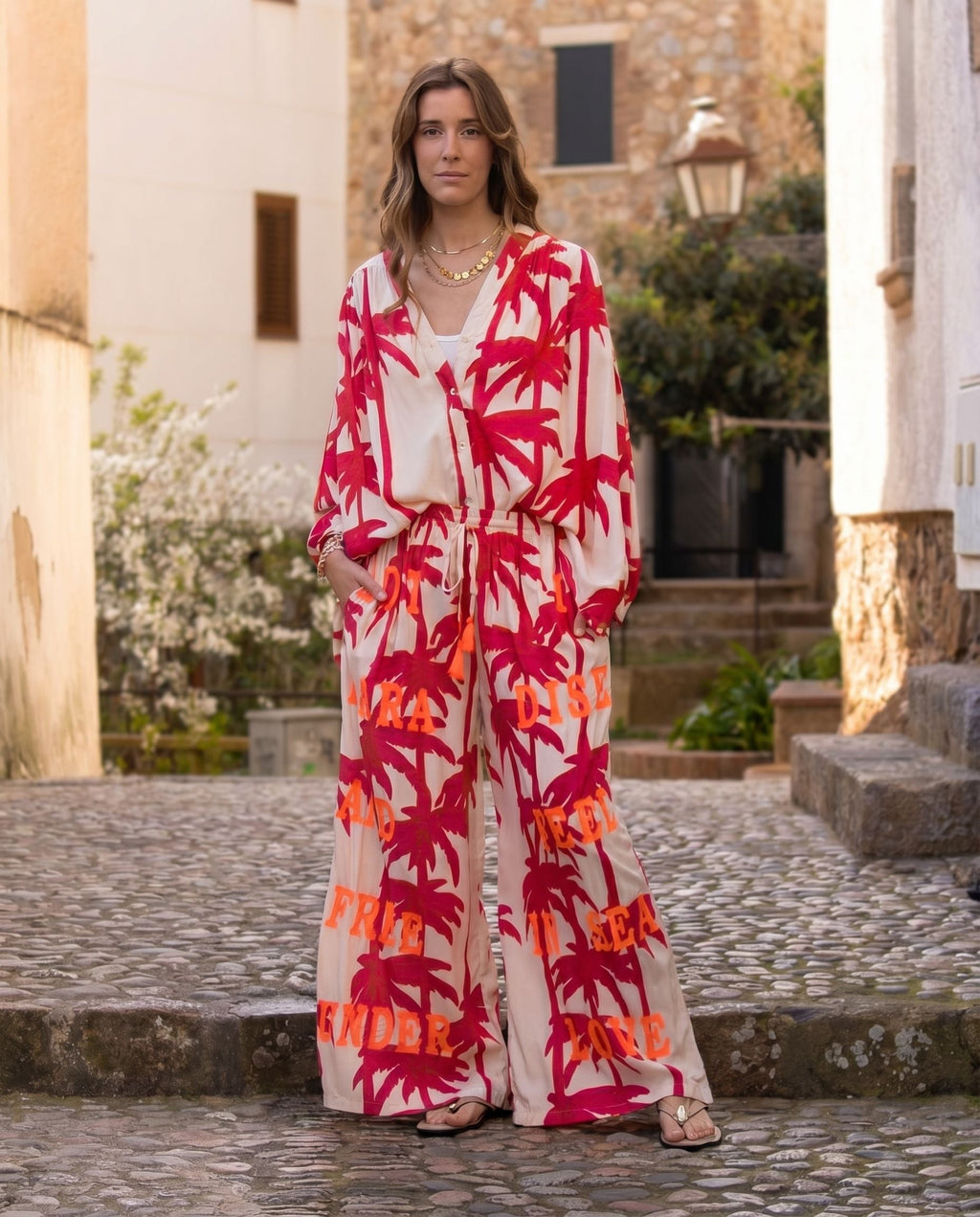 Camisa Boho Palms Love