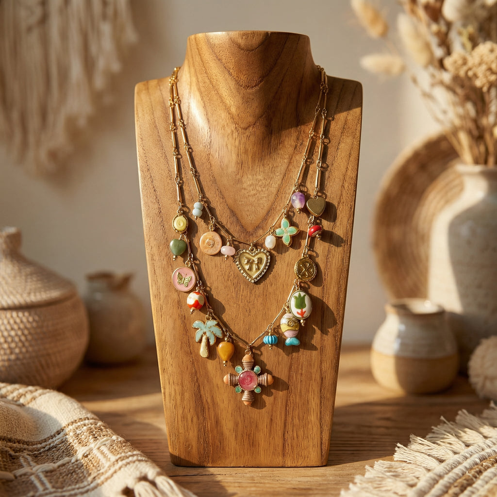 Collar Boho Amuletos Color