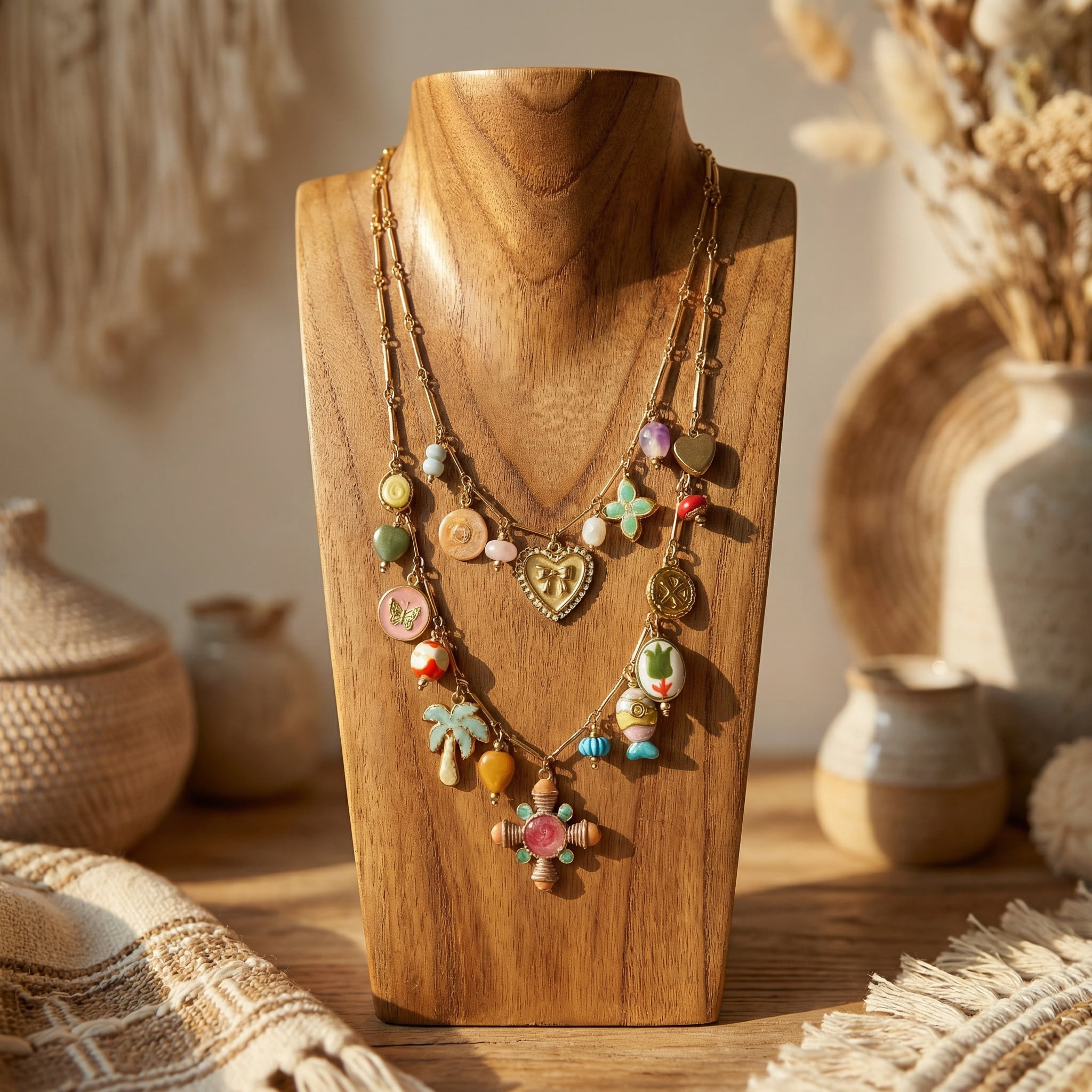 Collar Boho Amuletos Color