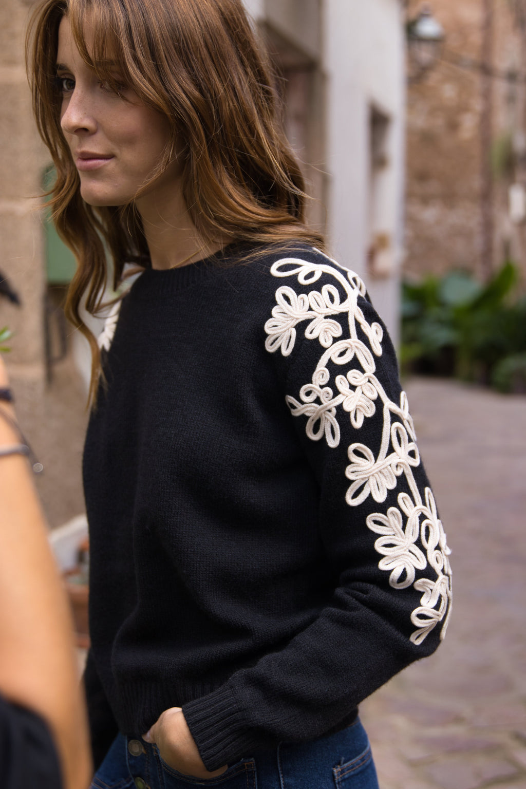 Jersey Bordado Floral