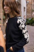 Jersey Bordado Floral