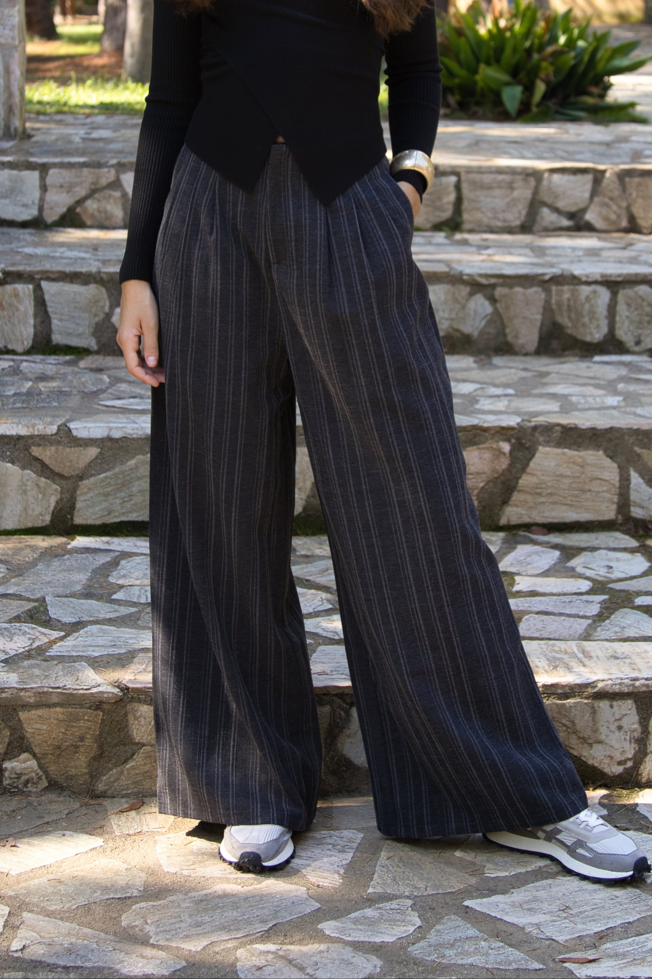 Pantalón Wide Stripes