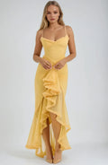 Chloe™ | Vestido amarillo de malla
