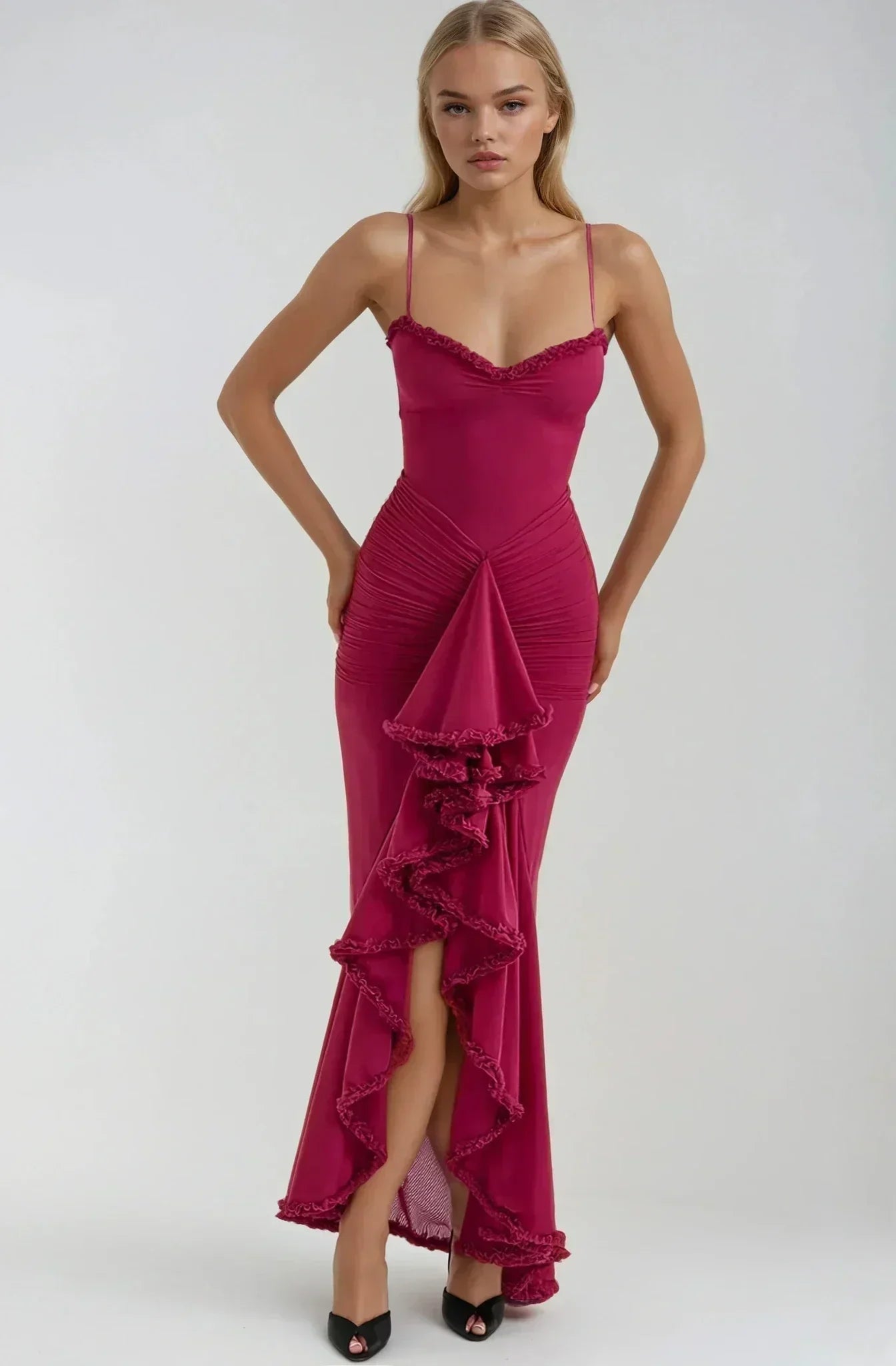 Chloe™ | Vestido amarillo de malla