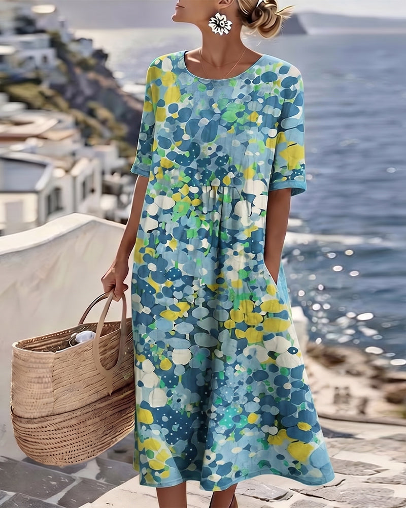 Vestido estampado holgado