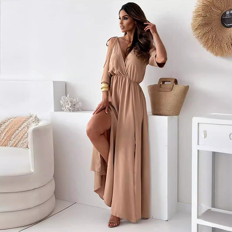 Olivia™ | Vestido maxi elegante con abertura