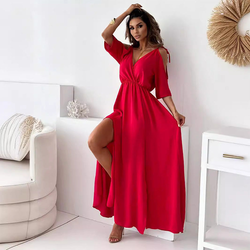 Olivia™ | Vestido maxi elegante con abertura