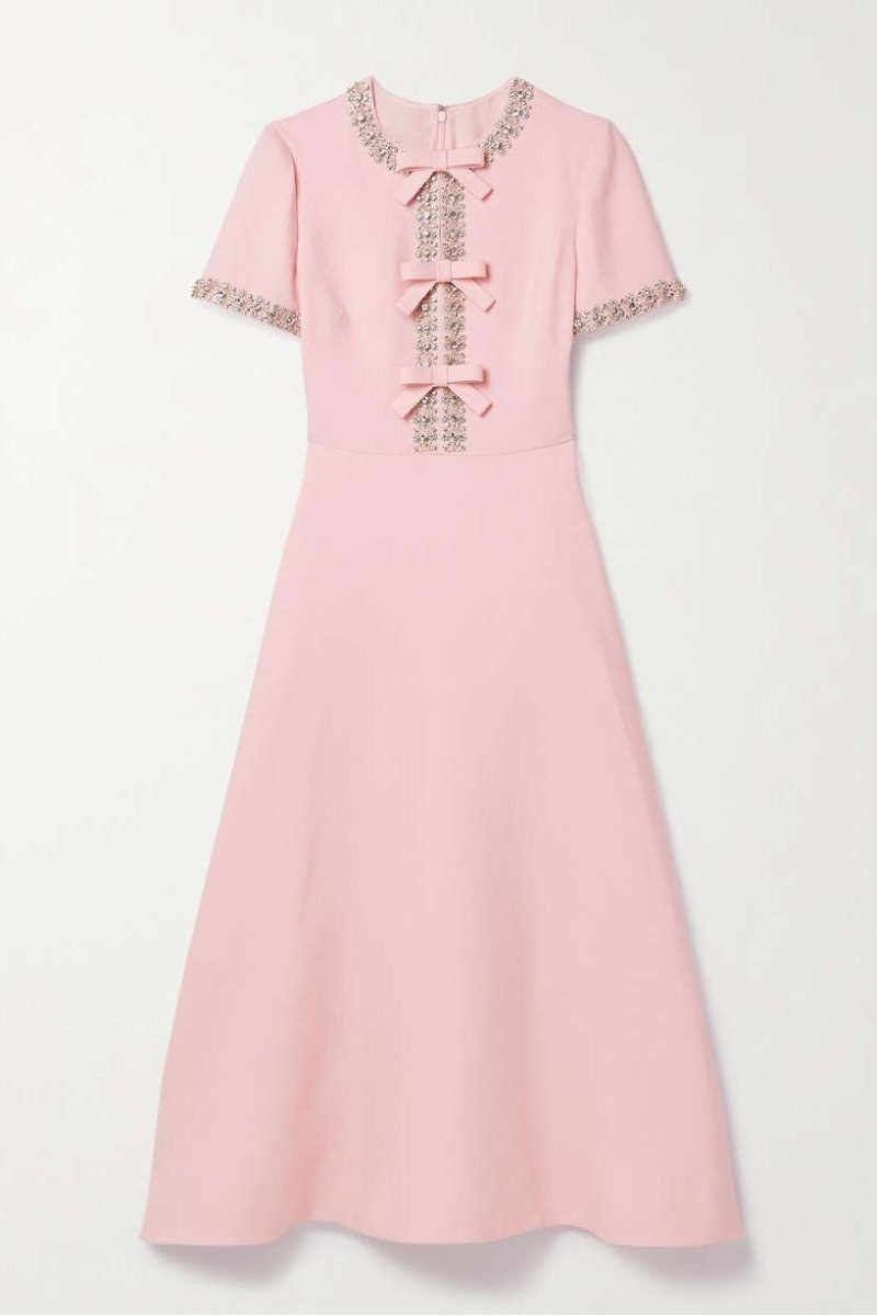 Aria™ | Vestido midi con lazo y adornos de cristales