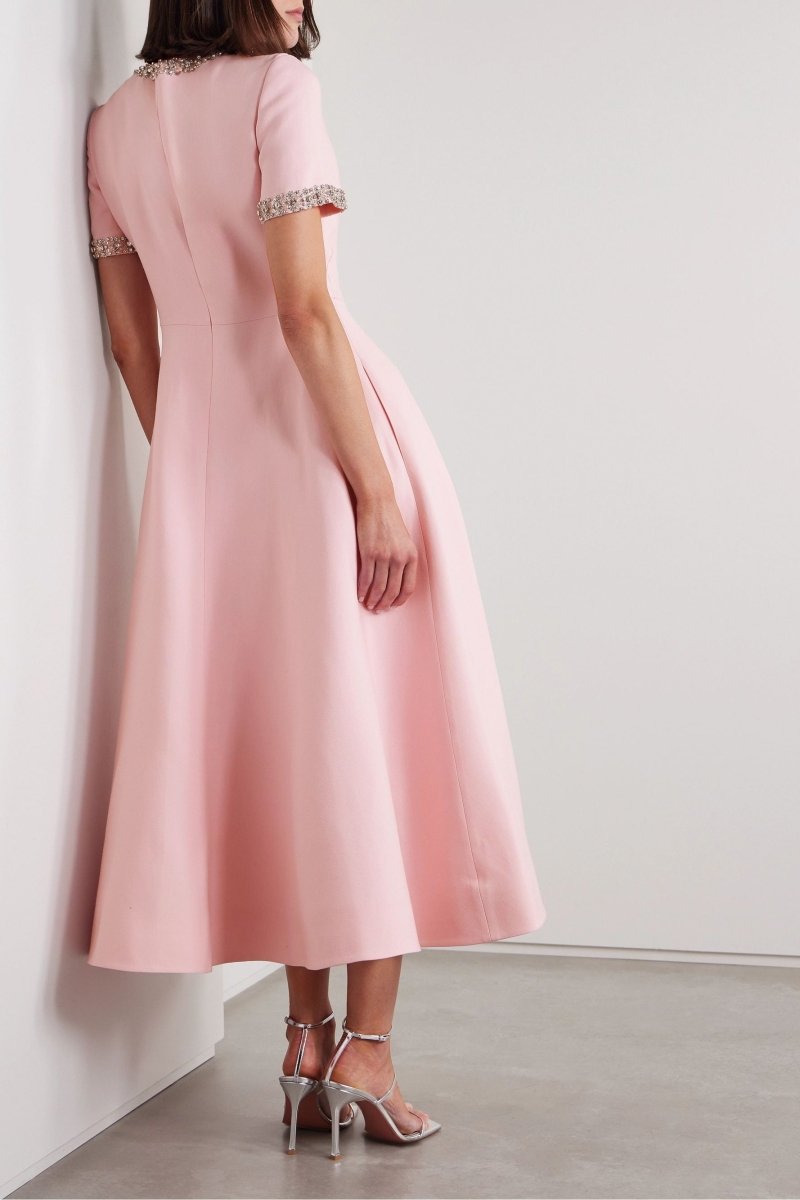 Aria™ | Vestido midi con lazo y adornos de cristales